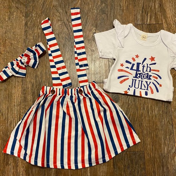 4th of July Other - 4th Of July 3 pc Outfit Girls 6-12 Months NWT
